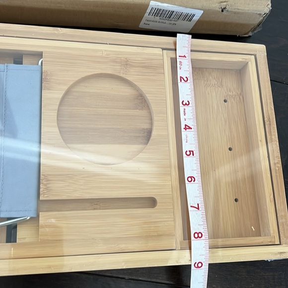 Bamboo boho Bathtub Caddy Tray NIB - Picture 10 of 10